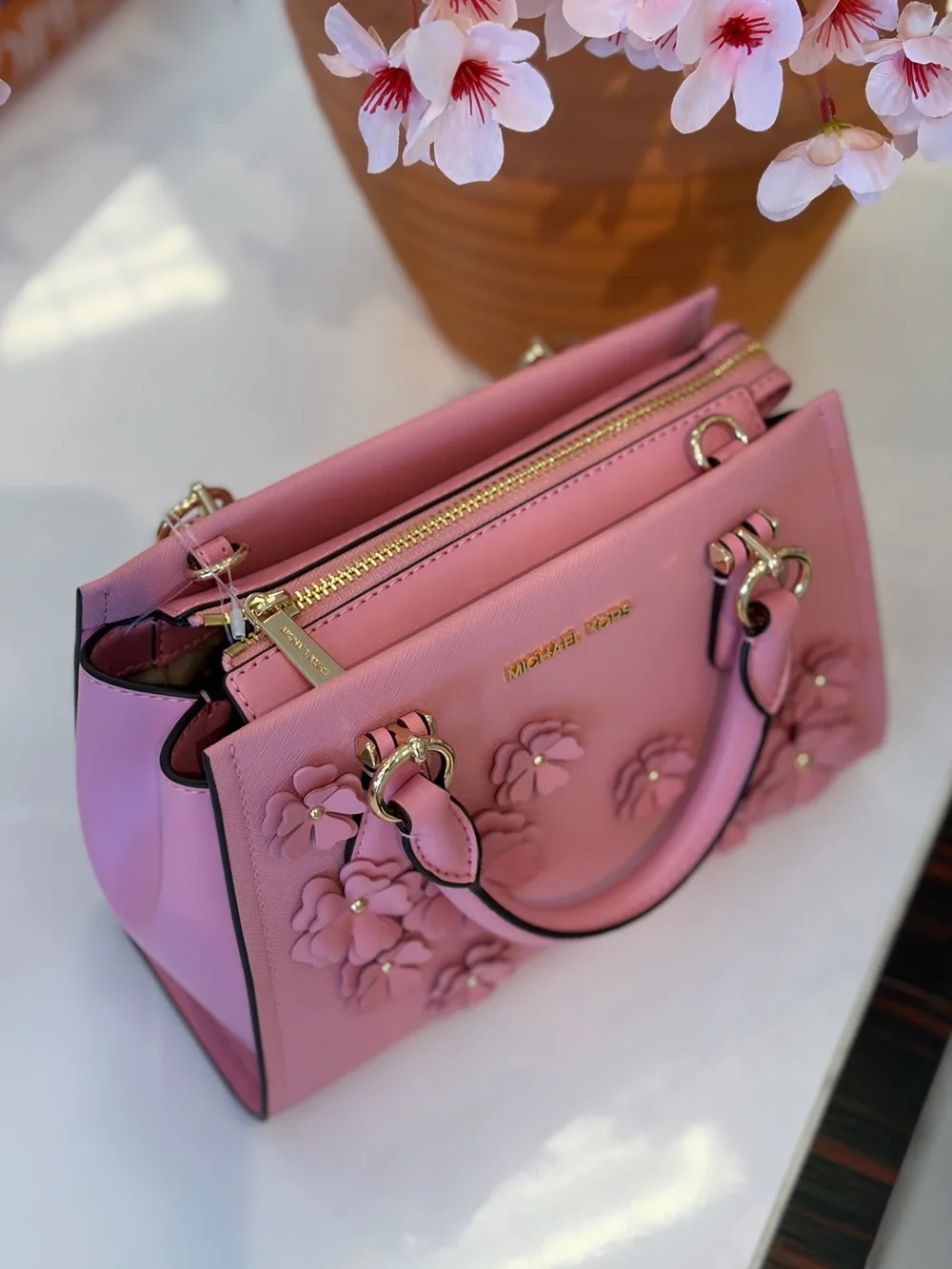 Michael kors Marilyn Small Floral Embellished Satchel Crossbody - Picture 5 of 10
